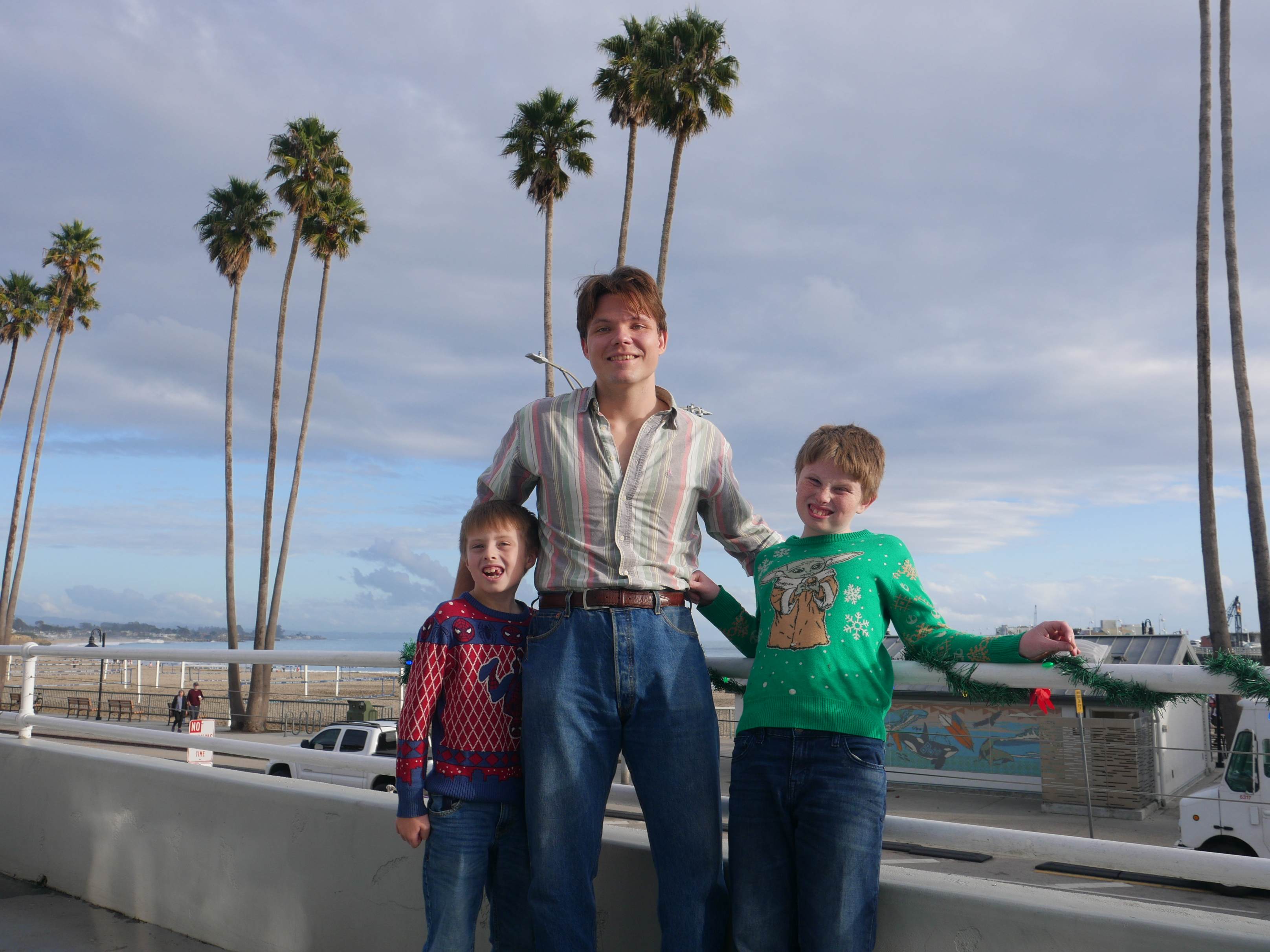 With nephews in Santa Cruz for Christmas