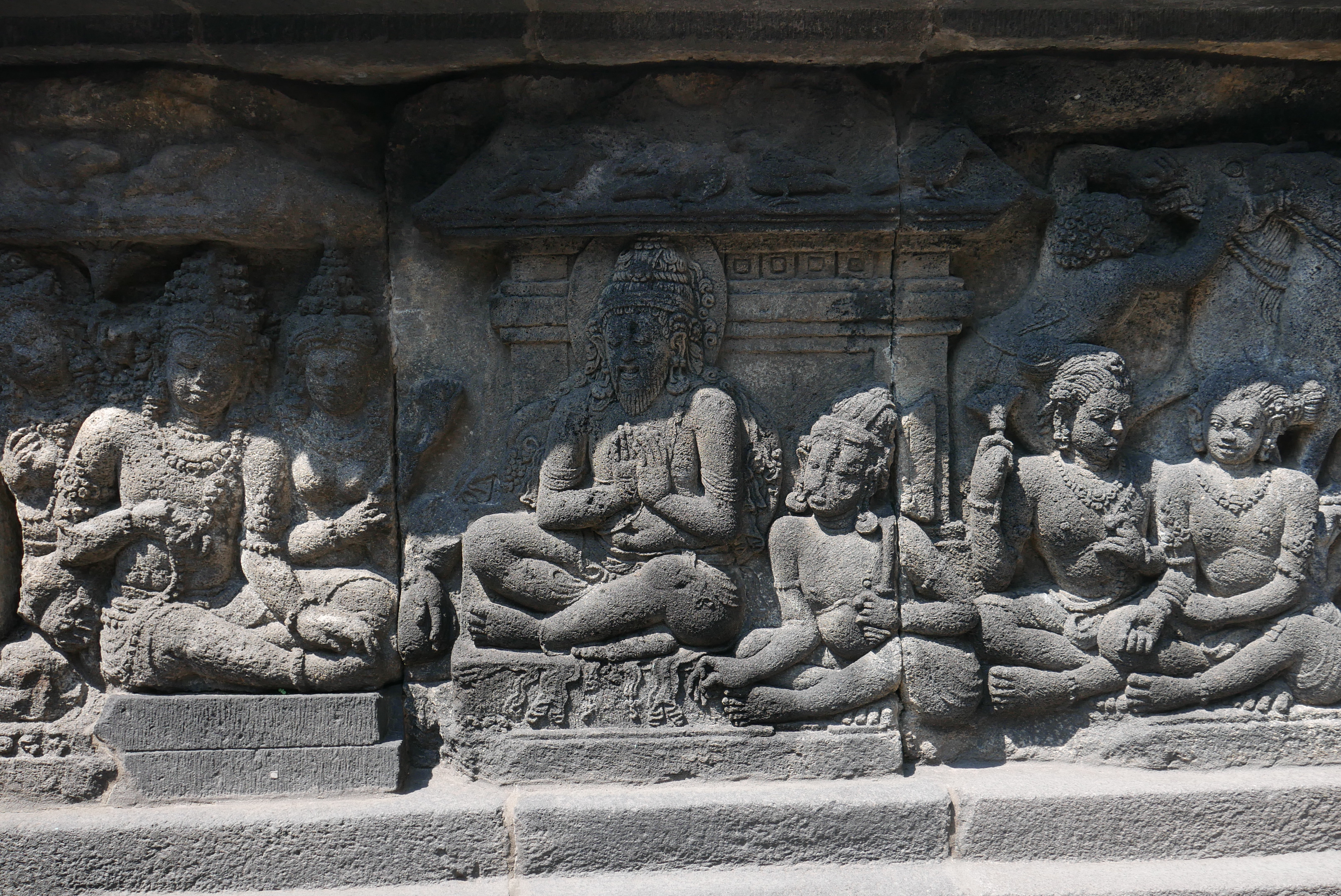 text on Prambanan wall