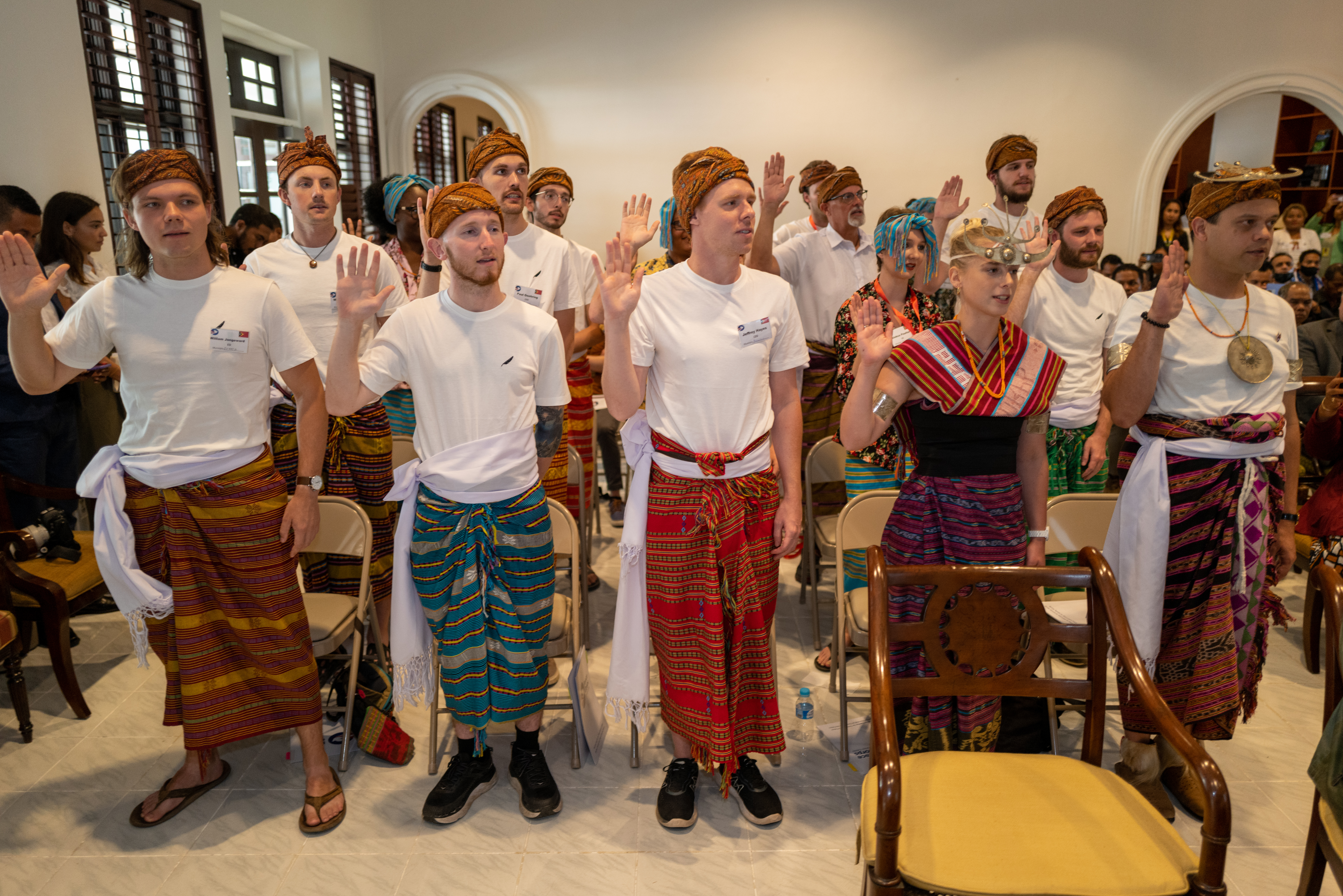 Swearing in as Peace Corps Volunteers