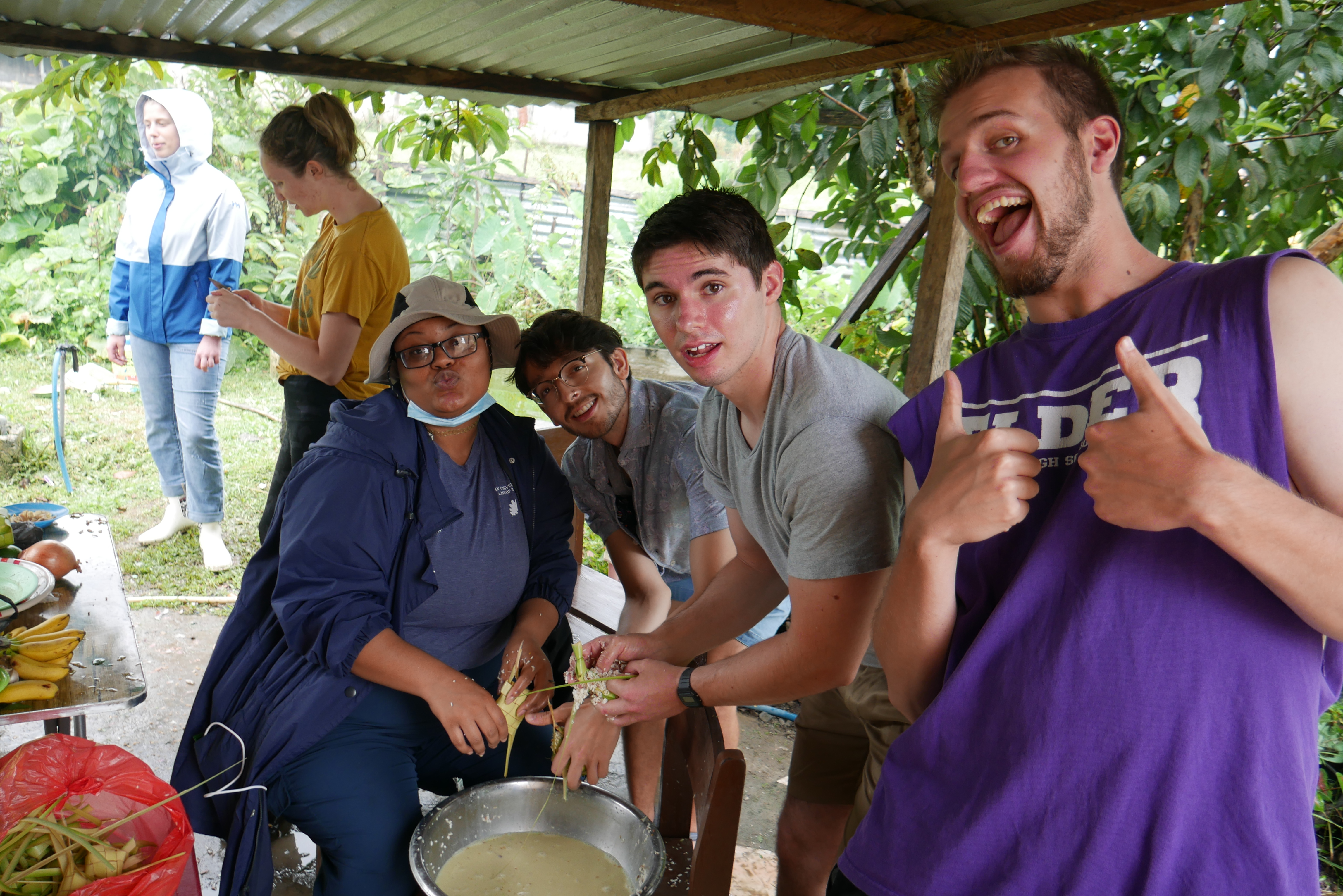 Peace Corps Volunteers Cooking Timorese Food